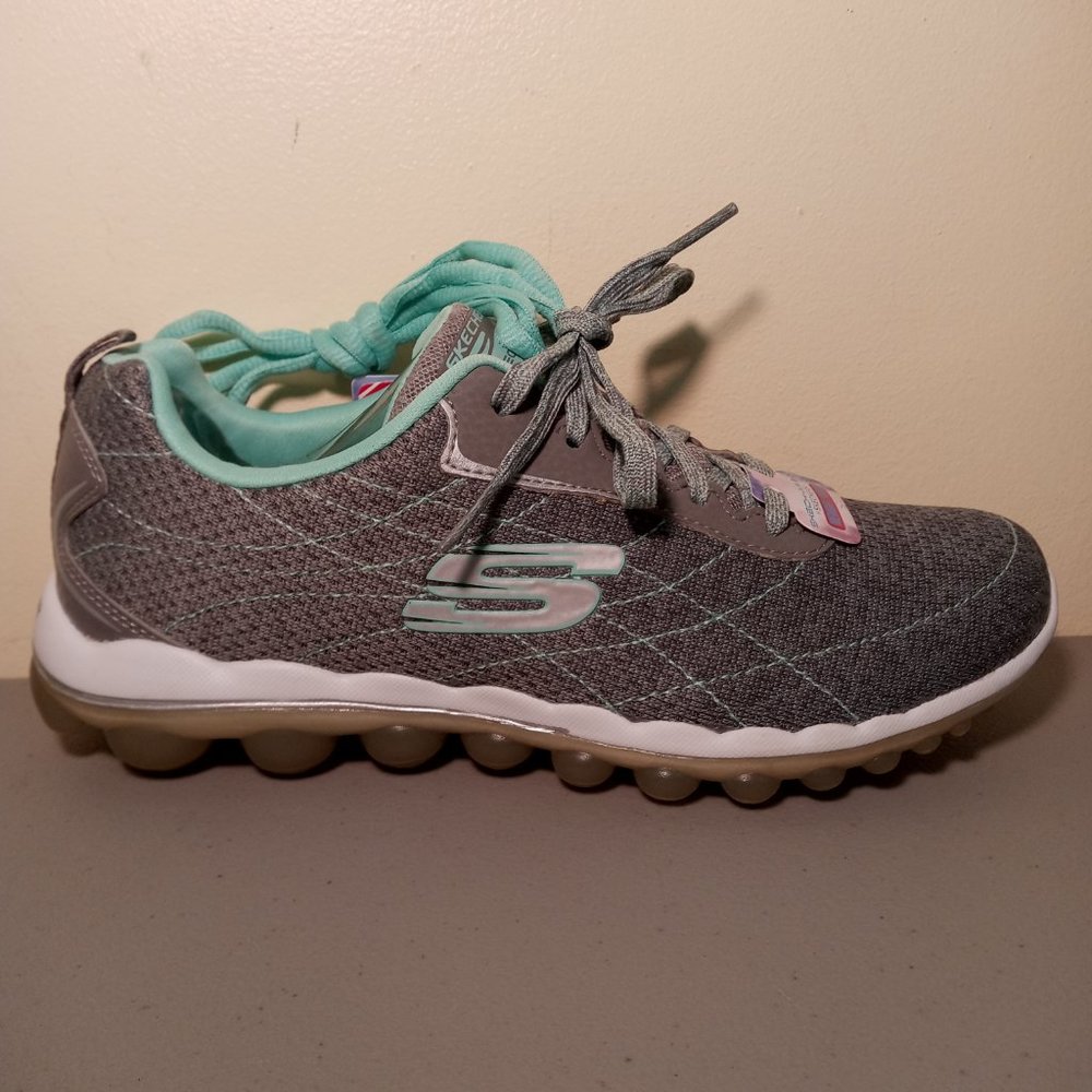 Skechers Womens Air 2.0 Modern Edge 12211 Gray/Mint Sneaker Memory Foam … - Picture 5 of 6